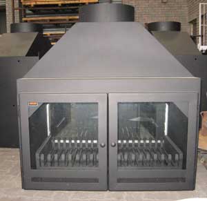 Double-sided Glass fireplace